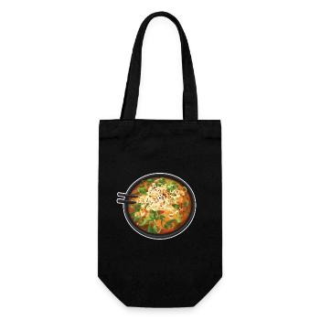 Designs de ramen : soupe japonaise et nouilles instantanées - Sac à bouteille - noir - Devant