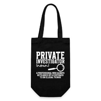 Privatdetektiv-Kostümbeobachtung Privatdetektiv - Geschenkbeutel für Flaschen - Schwarz - Vorne