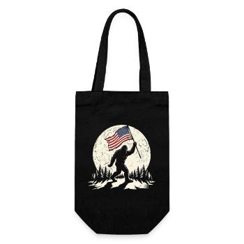 Bigfoot Lune Bigfoot patriotique drôle pour le 4e anniversaire - Sac à bouteille - noir - Devant