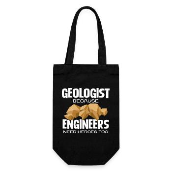 Geologe Held: Ingenieure Brauchen Helden - Geschenkbeutel für Flaschen - Schwarz - Vorne