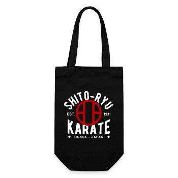 Shito Ryu Karate Osaka Japan Ost. 1931 - Geschenkbeutel für Flaschen - Schwarz - Vorne