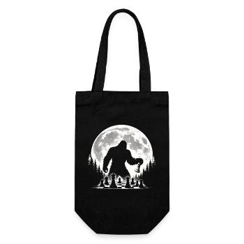 Bigfoot Chess Player - Gift Bag for Bottles - black - Front