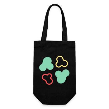 Amoeba Cells Shape Colorful - Gift Bag for Bottles - black - Front