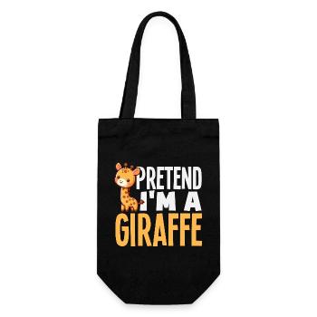 Pretend I'm a Giraffe Costume - Gift Bag for Bottles - black - Front