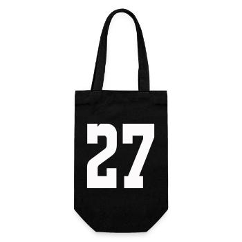 Numerals 27 Contrast Design - Gift Bag for Bottles - black - Front