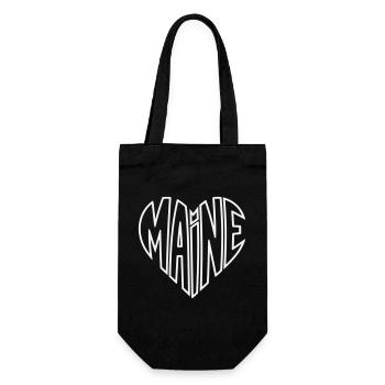 Lettrage Maine Heart Vintage - Sac à bouteille - noir - Devant