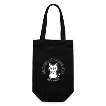 Cat Judge Since 7500 BC - Gift Bag for Bottles - black - Front