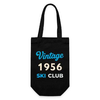 Vintage 1956 – Ski Club Retro Birth Year Gift - Gift Bag for Bottles - black - Front