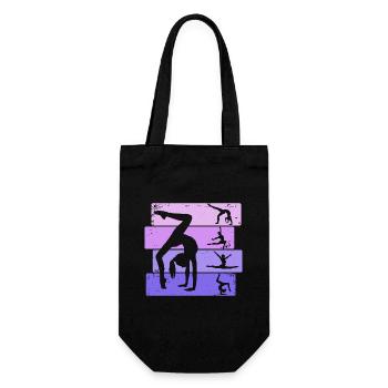 Gymnast Girl Gymnastics Gymnastics Acrobatics - Gift Bag for Bottles - black - Front