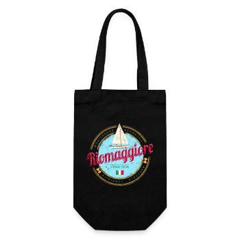 Riomaggiore Cinque Terre La Spezia Italien Design - Geschenkbeutel für Flaschen - Schwarz - Vorne
