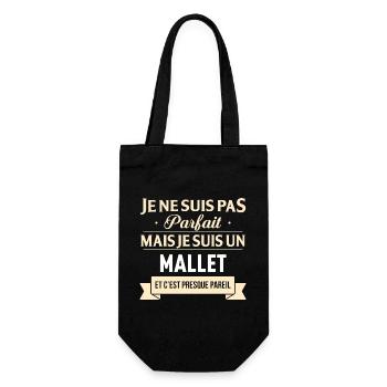 Je Ne Suis Pas Parfait Mais Je Suis Un Mallet E... - Sac à bouteille - noir - Devant
