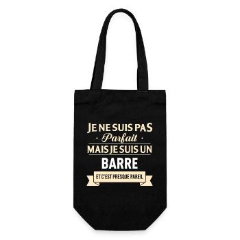 Je Ne Suis Pas Parfait Mais Je Suis Un Barre Et... - Sac à bouteille - noir - Devant