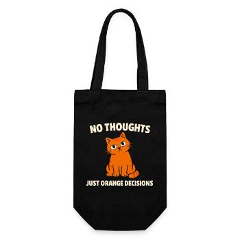 Orange Cat Chaos Funny Cat Orange Tabby Meme - Gift Bag for Bottles - black - Front