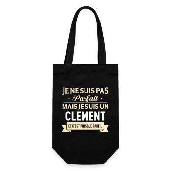Je Ne Suis Pas Parfait Mais Je Suis Un Clement ... - Sac à bouteille - noir - Devant
