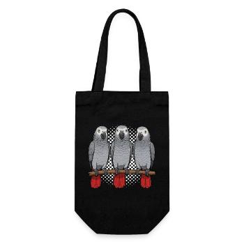 African grey parrot parrot owner parrot keeper - Gift Bag for Bottles - black - Front