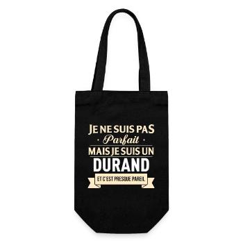 Je Ne Suis Pas Parfait Mais Je Suis Un Durand E... - Sac à bouteille - noir - Devant