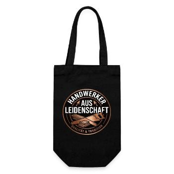 Handwerker Leidenschaft Qualität Tradition - Geschenkbeutel für Flaschen - Schwarz - Vorne