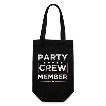 Party Crew - Geschenkbeutel für Flaschen - Schwarz - Vorne