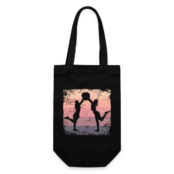 Cheerleader Cheer Mom Cheerleading - Gift Bag for Bottles - black - Front