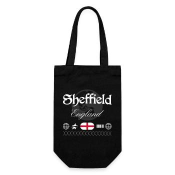 Sheffield England Streetwear Reise Souvenir - Geschenkbeutel für Flaschen - Schwarz - Vorne