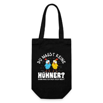 Hühnerflüsterer Huhn Hühnerhalter Hühner - Geschenkbeutel für Flaschen - Schwarz - Vorne