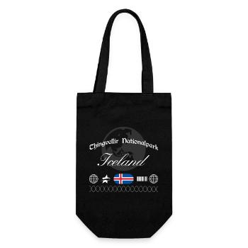 Thingvellir Nationalpark Island Streetwear - Geschenkbeutel für Flaschen - Schwarz - Vorne