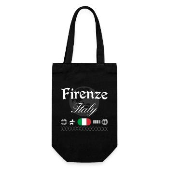 Florenz Italien Streetwear Reise Souvenir - Geschenkbeutel für Flaschen - Schwarz - Vorne