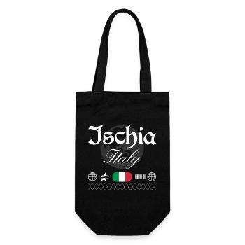 Ischia Italy Streetwear Travel Souvenir - Gift Bag for Bottles - black - Front