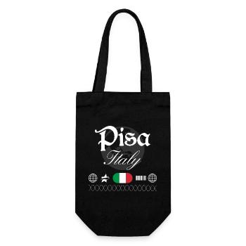 Pisa Italien Streetwear Reise Souvenir - Geschenkbeutel für Flaschen - Schwarz - Vorne