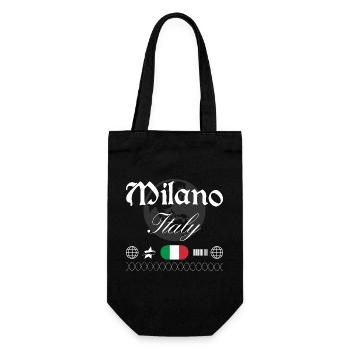 Mailand Italien Streetwear Reise Souvenir - Geschenkbeutel für Flaschen - Schwarz - Vorne