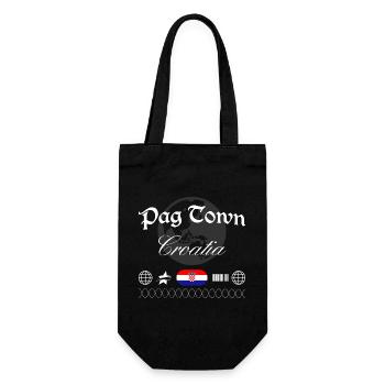 Pag Croatia Streetwear Travel Souvenir - Gift Bag for Bottles - black - Front