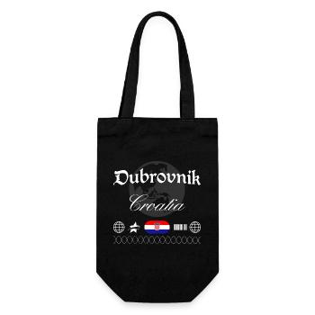 Dubrovnik Kroatien Streetwear Reise Souvenir - Geschenkbeutel für Flaschen - Schwarz - Vorne