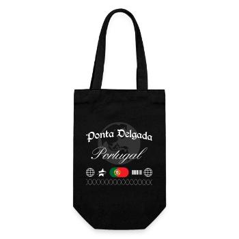 Ponta Delgada Portugal Streetwear Reise Souvenir - Geschenkbeutel für Flaschen - Schwarz - Vorne