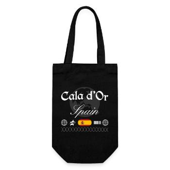Cala d’Or Spanien Streetwear Reise Souvenir - Geschenkbeutel für Flaschen - Schwarz - Vorne
