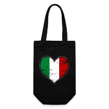 Drapeau du cœur de l’Italie utilisé - Sac à bouteille - noir - Devant