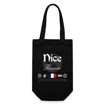 Nizza Frankreich Streetwear Reise Souvenir - Geschenkbeutel für Flaschen - Schwarz - Vorne