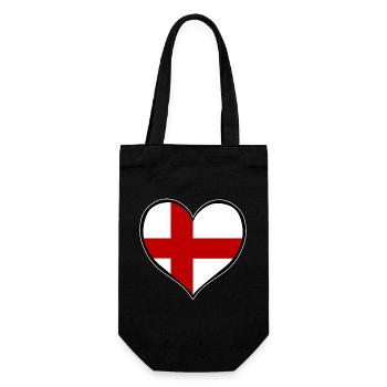 Drapeau du cœur anglais - Sac à bouteille - noir - Devant