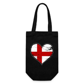 Drapeau du cœur anglais utilisé - Sac à bouteille - noir - Devant