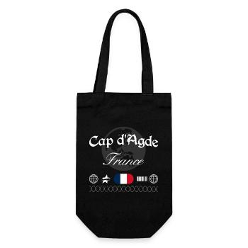 Cap d’Agde Frankreich Streetwear Reise Souvenir - Geschenkbeutel für Flaschen - Schwarz - Vorne