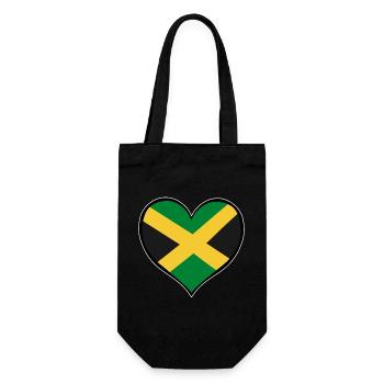 Jamaika_Herzflagge - Sac à bouteille - noir - Devant