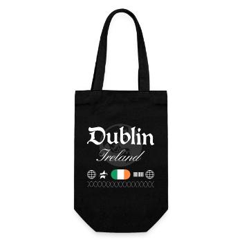 Streetwear-Reisedesign für Dublin in Irland: Oldsc - Geschenkbeutel für Flaschen - Schwarz - Vorne