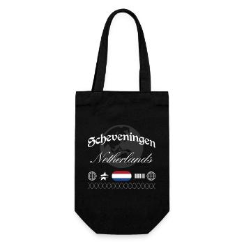 Scheveningen Niederlande Streetwear Reise Souvenir - Geschenkbeutel für Flaschen - Schwarz - Vorne