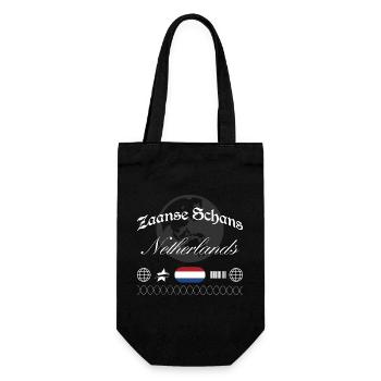 Zaanse Schans Niederlande Streetwear Reise - Geschenkbeutel für Flaschen - Schwarz - Vorne