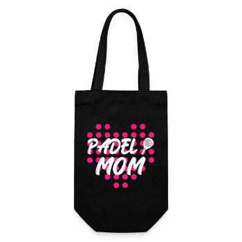 Padel_Mom - Geschenkbeutel für Flaschen - Schwarz - Vorne