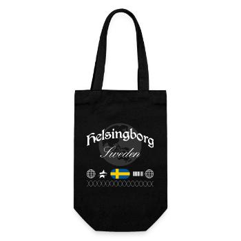 Helsingborg Schweden Streetwear Reise Souvenir - Geschenkbeutel für Flaschen - Schwarz - Vorne