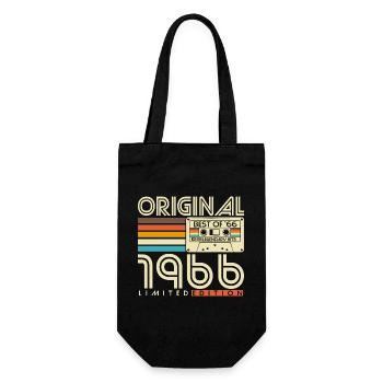 Cadeau vintage rétro vintage d’anniversaire 1966 - Sac à bouteille - noir - Devant