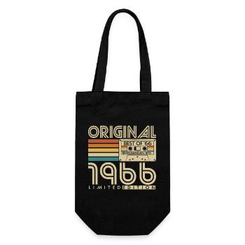 Cadeau vintage rétro vintage d’anniversaire 1966 - Sac à bouteille - noir - Devant
