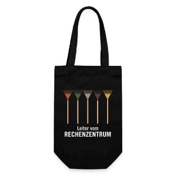 Leiter vom Rechenzentrum Gartenoutfit Gartenarbeit - Geschenkbeutel für Flaschen - Schwarz - Vorne