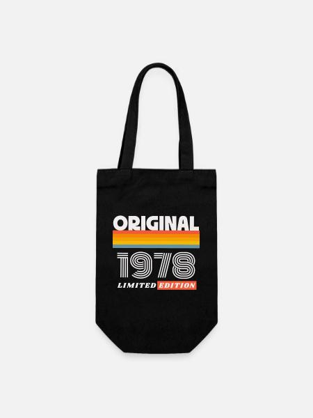 1978 Original Geburtstag Retro Vintage 70er Spruch - Geschenkbeutel für Flaschen - Schwarz