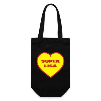 Super-Lisa - Geschenkbeutel für Flaschen - Schwarz - Vorne